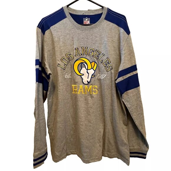LA RAMS EMBROIDERED LONG SLEEVE SHIRT NFL LOS ANGELES - Picture 1 of 10